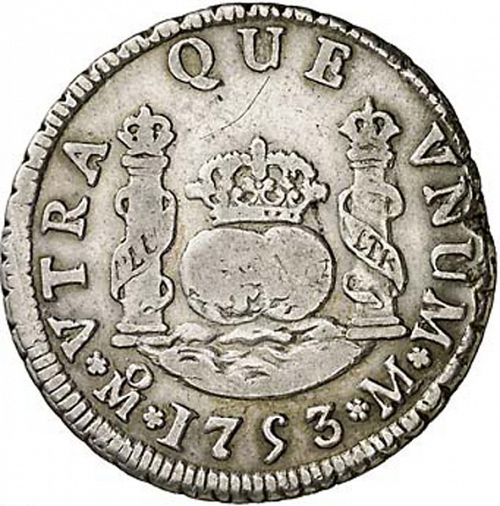 2 Reales Reverse Image minted in SPAIN in 1753M (1746-59  -  FERNANDO VI)  - The Coin Database