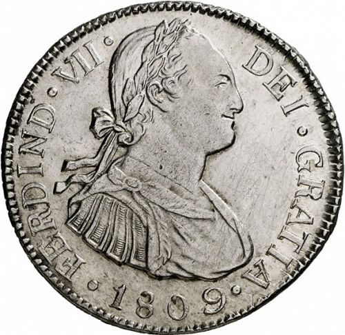 2 Reales Obverse Image minted in SPAIN in 1809M (1808-33  -  FERNANDO VII)  - The Coin Database
