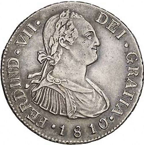 2 Reales Obverse Image minted in SPAIN in 1810M (1808-33  -  FERNANDO VII)  - The Coin Database