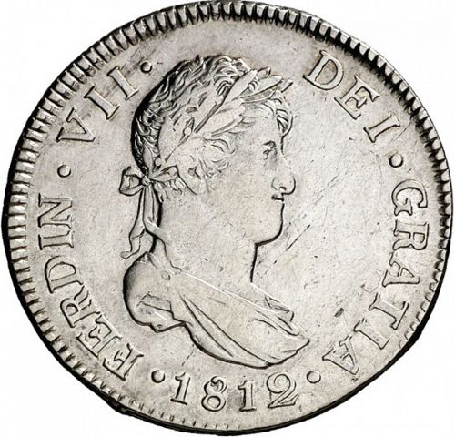 2 Reales Obverse Image minted in SPAIN in 1812M (1808-33  -  FERNANDO VII)  - The Coin Database