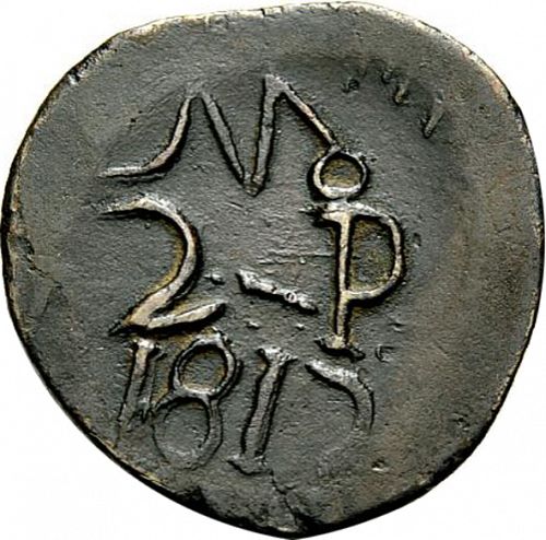 2 Reales Obverse Image minted in SPAIN in 1812 (1810-22  -  FERNANDO VII - Independence War)  - The Coin Database