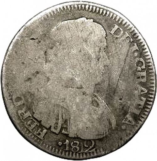2 Reales Obverse Image minted in SPAIN in 1812 (1808-33  -  FERNANDO VII)  - The Coin Database