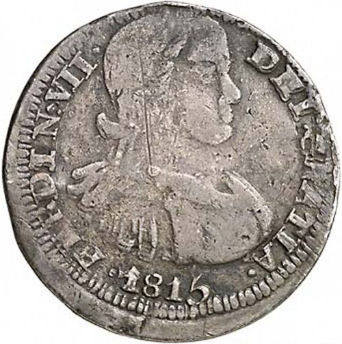 2 Reales Obverse Image minted in SPAIN in 1815AG (1808-33  -  FERNANDO VII)  - The Coin Database
