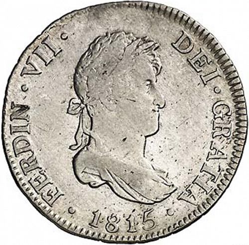 2 Reales Obverse Image minted in SPAIN in 1815JP (1808-33  -  FERNANDO VII)  - The Coin Database