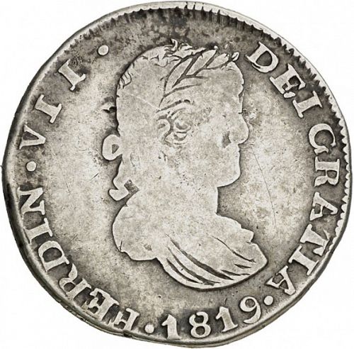 2 Reales Obverse Image minted in SPAIN in 1819AG (1808-33  -  FERNANDO VII)  - The Coin Database