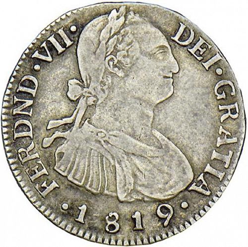 2 Reales Obverse Image minted in SPAIN in 1819FJ (1808-33  -  FERNANDO VII)  - The Coin Database