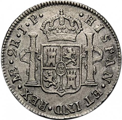 2 Reales Reverse Image minted in SPAIN in 1809JP (1808-33  -  FERNANDO VII)  - The Coin Database