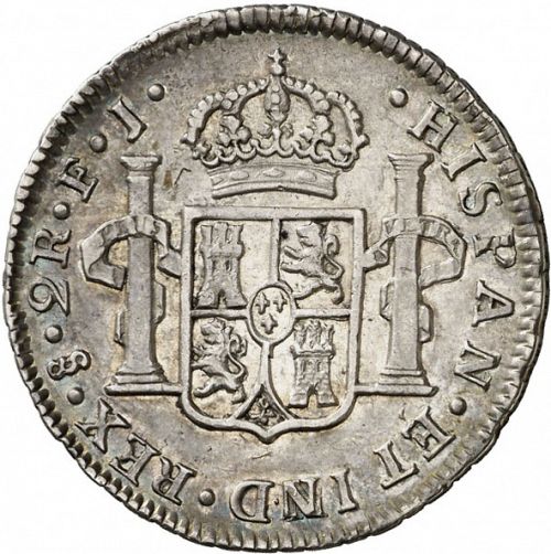 2 Reales Reverse Image minted in SPAIN in 1810FJ (1808-33  -  FERNANDO VII)  - The Coin Database