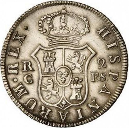 2 Reales Reverse Image minted in SPAIN in 1810FS (1808-33  -  FERNANDO VII)  - The Coin Database
