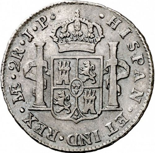 2 Reales Reverse Image minted in SPAIN in 1810JP (1808-33  -  FERNANDO VII)  - The Coin Database