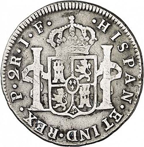 2 Reales Reverse Image minted in SPAIN in 1811JF (1808-33  -  FERNANDO VII)  - The Coin Database