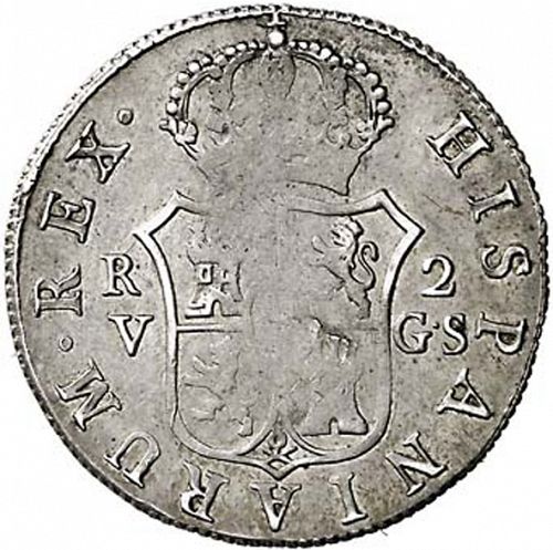 2 Reales Reverse Image minted in SPAIN in 1812GS (1808-33  -  FERNANDO VII)  - The Coin Database