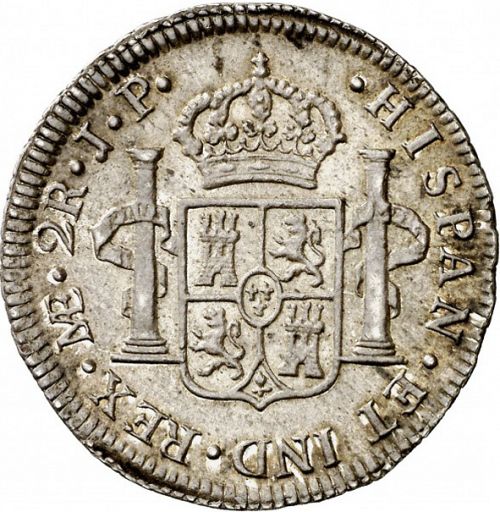 2 Reales Reverse Image minted in SPAIN in 1812JP (1808-33  -  FERNANDO VII)  - The Coin Database