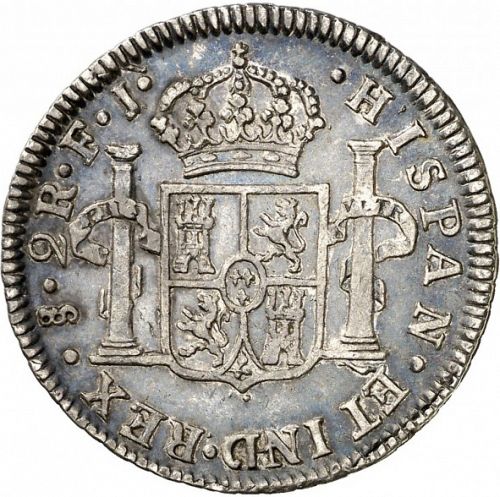2 Reales Reverse Image minted in SPAIN in 1813FJ (1808-33  -  FERNANDO VII)  - The Coin Database