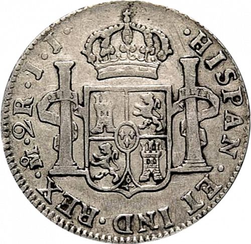 2 Reales Reverse Image minted in SPAIN in 1813JJ (1808-33  -  FERNANDO VII)  - The Coin Database