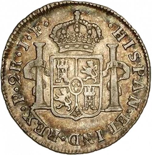 2 Reales Reverse Image minted in SPAIN in 1814JF (1808-33  -  FERNANDO VII)  - The Coin Database