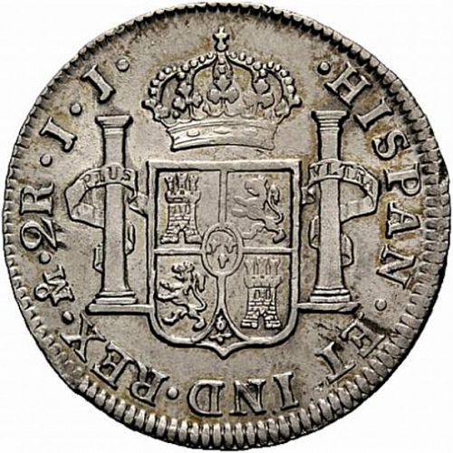 2 Reales Reverse Image minted in SPAIN in 1814JJ (1808-33  -  FERNANDO VII)  - The Coin Database