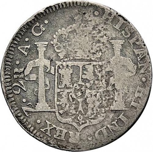 2 Reales Reverse Image minted in SPAIN in 1816AG (1808-33  -  FERNANDO VII)  - The Coin Database