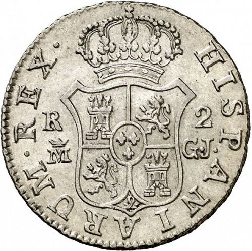 2 Reales Reverse Image minted in SPAIN in 1816GJ (1808-33  -  FERNANDO VII)  - The Coin Database