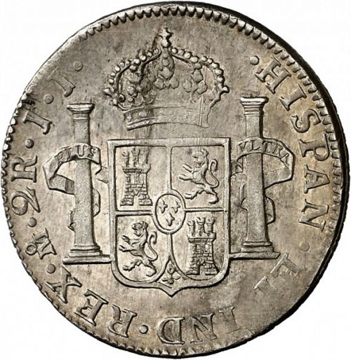 2 Reales Reverse Image minted in SPAIN in 1816JJ (1808-33  -  FERNANDO VII)  - The Coin Database