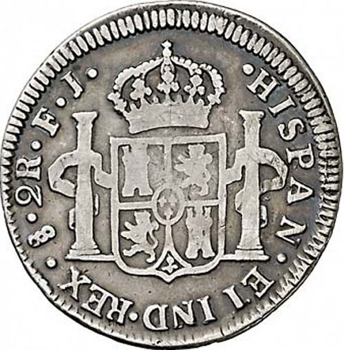 2 Reales Reverse Image minted in SPAIN in 1817FJ (1808-33  -  FERNANDO VII)  - The Coin Database
