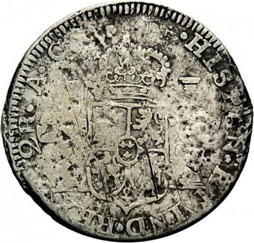 2 Reales Reverse Image minted in SPAIN in 1818AG (1808-33  -  FERNANDO VII)  - The Coin Database