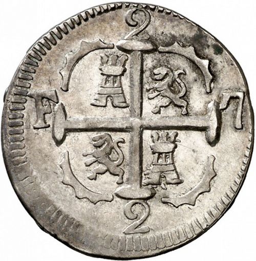 2 Reales Reverse Image minted in SPAIN in 1819BS (1810-22  -  FERNANDO VII - Independence War)  - The Coin Database