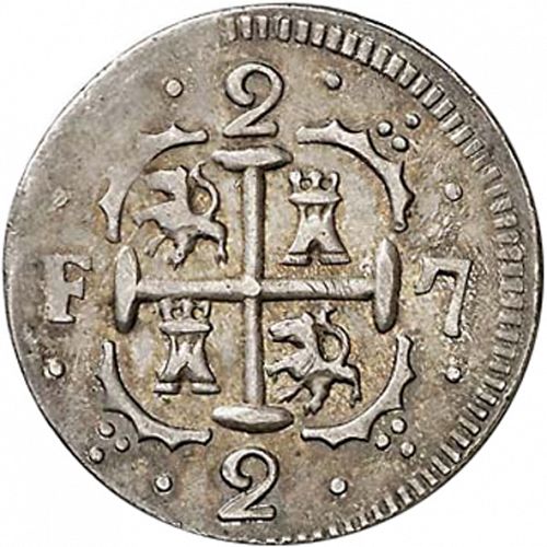 2 Reales Reverse Image minted in SPAIN in 1819BS (1810-22  -  FERNANDO VII - Independence War)  - The Coin Database