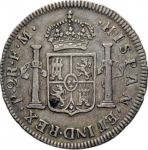 2 Reales Reverse Image minted in SPAIN in 1820FM (1808-33  -  FERNANDO VII)  - The Coin Database
