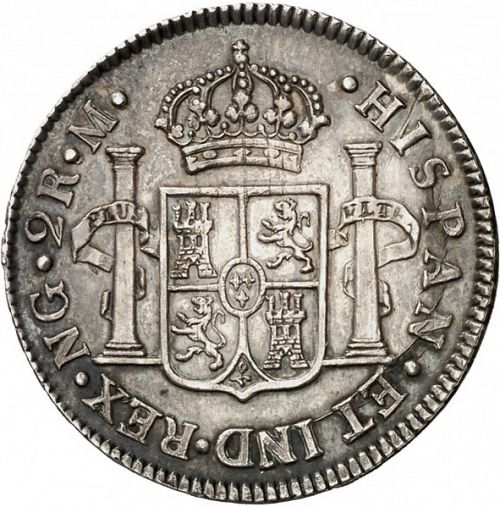 2 Reales Reverse Image minted in SPAIN in 1820M (1808-33  -  FERNANDO VII)  - The Coin Database