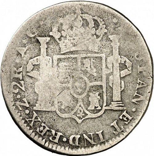 2 Reales Reverse Image minted in SPAIN in 1821AG (1808-33  -  FERNANDO VII)  - The Coin Database