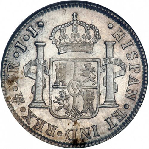 2 Reales Reverse Image minted in SPAIN in 1821JJ (1808-33  -  FERNANDO VII)  - The Coin Database