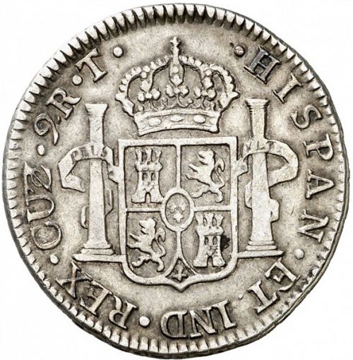 2 Reales Reverse Image minted in SPAIN in 1824T (1808-33  -  FERNANDO VII)  - The Coin Database
