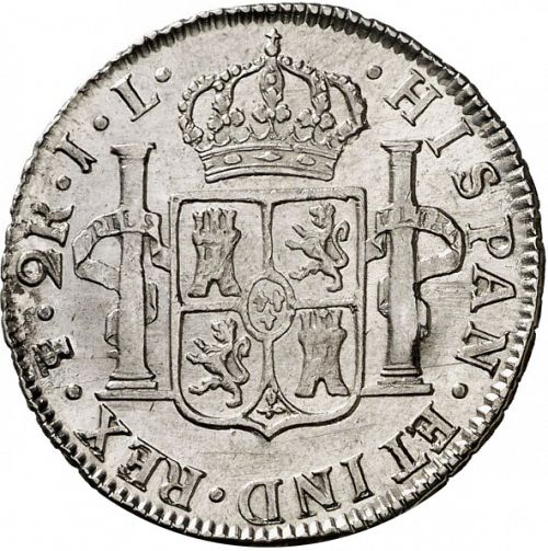 2 Reales Reverse Image minted in SPAIN in 1825JL (1808-33  -  FERNANDO VII)  - The Coin Database