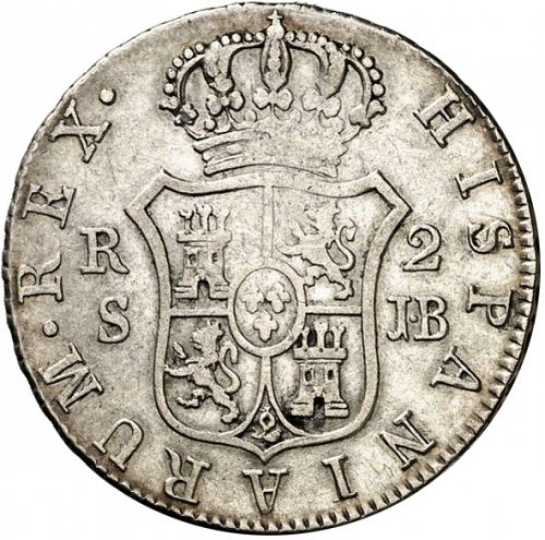 2 Reales Reverse Image minted in SPAIN in 1829JB (1808-33  -  FERNANDO VII)  - The Coin Database