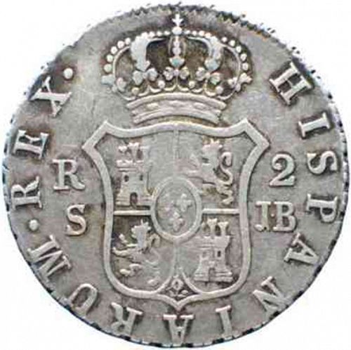 2 Reales Reverse Image minted in SPAIN in 1830JB (1808-33  -  FERNANDO VII)  - The Coin Database