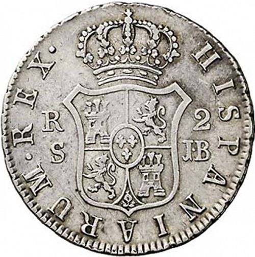 2 Reales Reverse Image minted in SPAIN in 1831JB (1808-33  -  FERNANDO VII)  - The Coin Database