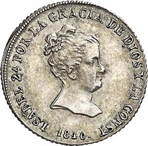 2 Reales Obverse Image minted in SPAIN in 1840RD (1833-48  -  ISABEL II)  - The Coin Database