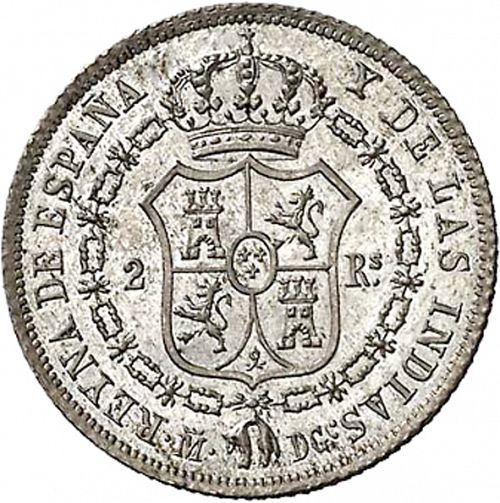 2 Reales Reverse Image minted in SPAIN in 1836DG (1833-48  -  ISABEL II)  - The Coin Database