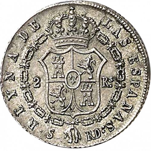 2 Reales Reverse Image minted in SPAIN in 1840RD (1833-48  -  ISABEL II)  - The Coin Database