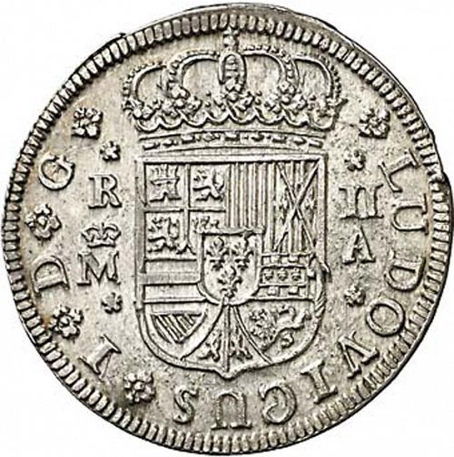 2 Reales Obverse Image minted in SPAIN in 1724A (1724  -  LUIS I)  - The Coin Database