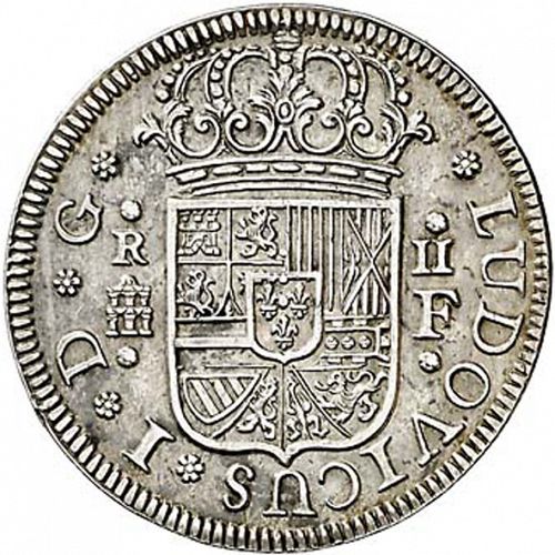 2 Reales Obverse Image minted in SPAIN in 1724F (1724  -  LUIS I)  - The Coin Database