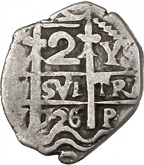 2 Reales Obverse Image minted in SPAIN in 1726Y (1724  -  LUIS I)  - The Coin Database