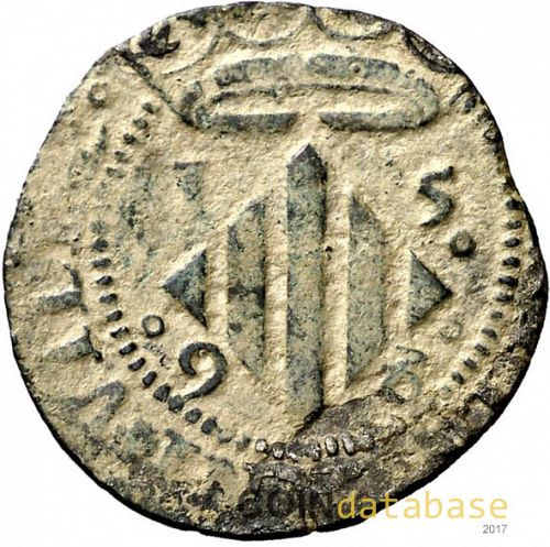 2 sous Obverse Image minted in SPAIN in 1598 (1556-98  -  FELIPE II - Local Coinage)  - The Coin Database