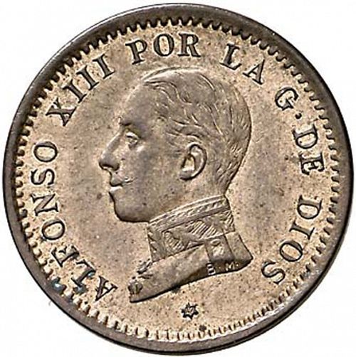 2 Céntimos Obverse Image minted in SPAIN in 1912 / 12 (1886-31  -  ALFONSO XIII)  - The Coin Database