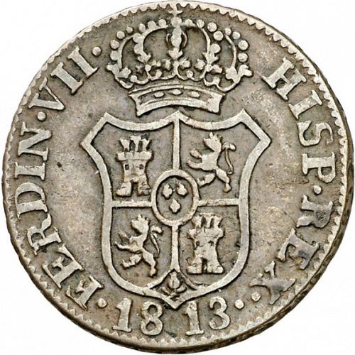 2 Cuartos Obverse Image minted in SPAIN in 1813 (1808-33  -  FERNANDO VII - Local coinage)  - The Coin Database