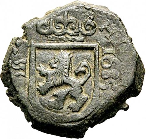 2 Maravedies Reverse Image minted in SPAIN in 1685 (1665-00  -  CARLOS II)  - The Coin Database