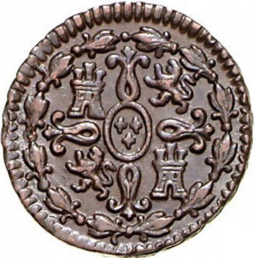 2 Maravedies Reverse Image minted in SPAIN in 1802 (1788-08  -  CARLOS IV)  - The Coin Database