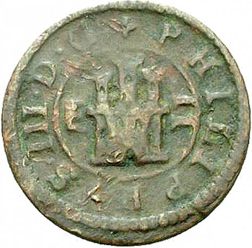 2 Maravedies Obverse Image minted in SPAIN in 1606 (1598-21  -  FELIPE III)  - The Coin Database