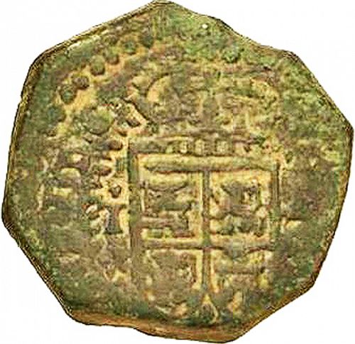 2 Maravedies Obverse Image minted in SPAIN in 1618 (1598-21  -  FELIPE III)  - The Coin Database